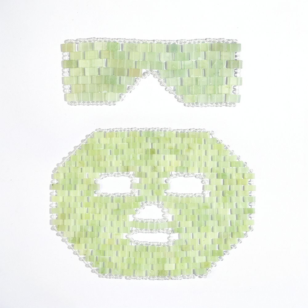 수공예로 짠 시우 옥 안대, 천연석 패치, 시원하고 상 - Luxury Skincare Tools 리뷰 및 가격